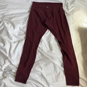 Lululemon Maroon High-Waisted Leggings